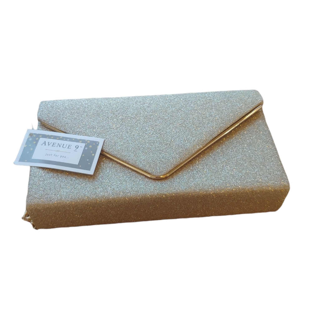 Women's Gold Glitter Evening Bag